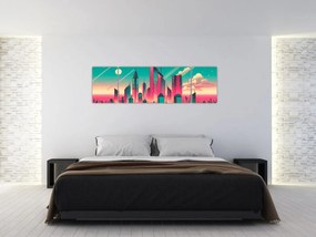 Obraz – Metropolia w stylu pop-art (170x50 cm)