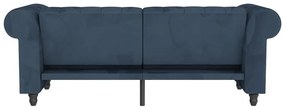 Ciemnoniebieska aksamitna rozkładana sofa 236 cm Felix – Støraa