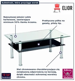 Prostokątna ława szklana - Davani