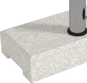 Outsunny Podstawa pod parasol 25 kg, stojak parasolowy z granitu, na maszty parasoli Ø32/38/48 mm, Szary