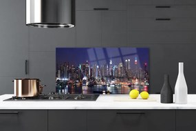 Panel Szklany do Kuchni Architektura Nowoczesnego Miasta