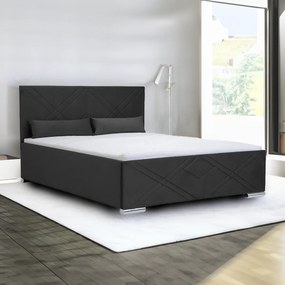 Łóżko tapicerowane z pojemnikiem KRIS Antracyt 140x200 cm