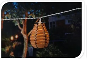 Girlanda świetlna, 10 rattanowych lampionów