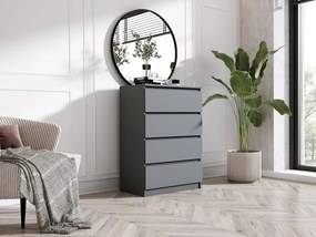 Komoda z 4 szufladami, Antracyt, 70 x 39 x 101 cm