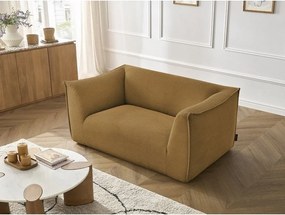 Musztardowa sztruksowa sofa 170 cm Giorgia – Bobochic Paris