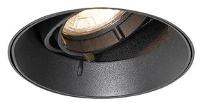 Nowoczesny reflektor wpuszczany czarny GU10 okrągły bez obramowania - Oneon