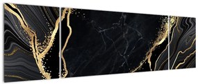 Obraz złotej abstrakcji (170x50 cm)