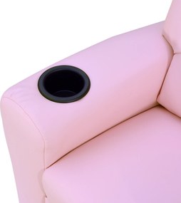 HOMCOM Fotel dziecięcy mini fotel sofa dla dzieci wiek 3-6 lat funkcja leżaka kolor różowy