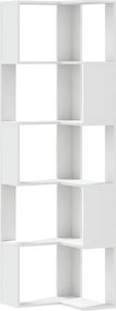 Narożny Minimalistyczny Biały Regał Z4-L13
