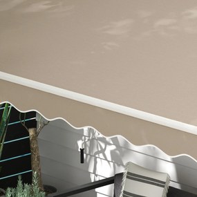 Outsunny Markiza zewnętrzna ręczna przegubowa 4 m z korbą ręczną aluminium kolor biały + beżowy