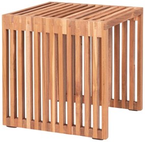Stolik z litego drewna tekowego 40x40 cm Pego – House Nordic