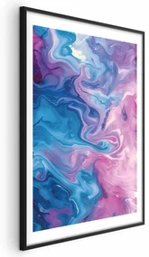 Plakat Nocne Przepływy 21x30 cm z ramą czarną z marginesem ARTGEIST B