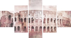 Obraz - Vintage pocztówka miasta N⁰2 (125x70 cm)
