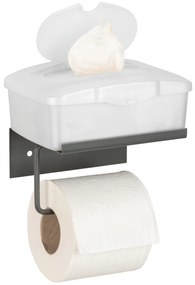 Metalowy uchwyt na papier z półeczką DESULO