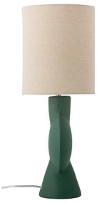 Ciemnozielona lampa stołowa z tekstylnym kloszem (wysokość 55 cm) Sergio – Bloomingville