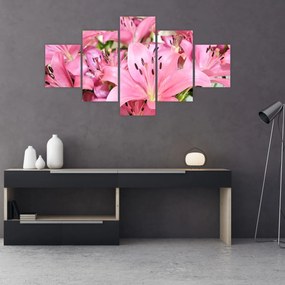Obraz - Różowe lilie (125x70 cm)