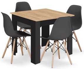 Kwadratowy komplet stół z krzesłami D1-D07