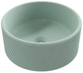 Umywalka betonowa nablatowa okrągła bez otworu na baterię 37 cm VIJA | różne kolory : Kolor - Miętowy
