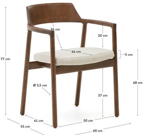 Brązowe krzesło Alocs – Kave Home