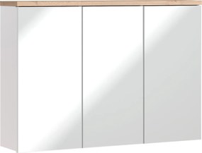 Wisząca szafka łazienkowa z lustrem 100 cm Bali 845, biała