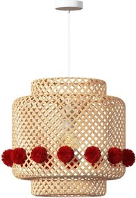 Atmosphera - Lampa wisząca na lince LIBY 1xE27/25W/230V bambus