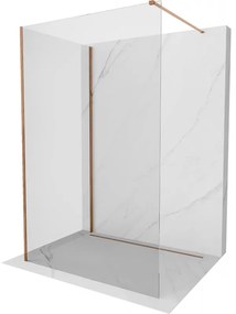 Mexen Kioto ścianka prysznicowa Walk-in 125 x 120 cm, transparent, różowe złoto - 800-125-212-60-00-120