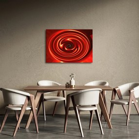 Abstrakcyjny obraz - czerwona spirala (70x50 cm)