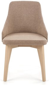 Krzesło tapicerowane dąb sonoma/beż tkanina TOLEDO