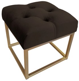 Pufa CHESTERFIELD LOFT ławka postawa złota MG05