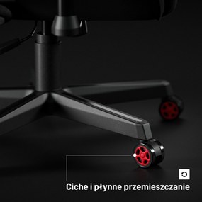 Fotel gamingowy materiałowy czarno-czerwony: Diablo X-Starter