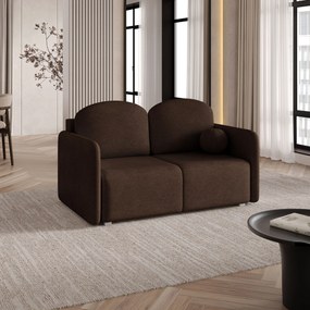 Masseno Sofa SUVI II z funkcją spania i pojemnikiem na pościel, Rozkładana sofa - Brązowy, NEVE 28
