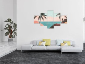 Obraz - Palmy nad morzem (125x70 cm)