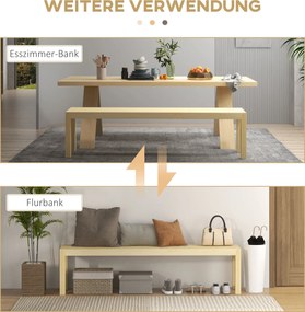 HOMCOM Drewniana ławka ogrodowa dla 3 osób do 330 kg drewno sosnowe 175x33x45 cm | Aosom PL