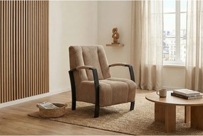 Nowoczesny fotel Looft w kolorze brązowym-ponadczasowy styl