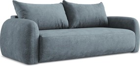 Kanapa 3-osobowa z funkcją spania - z tkaniny szenilowej - jeans - HALE