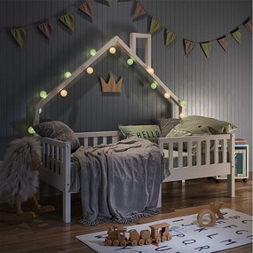 Łóżko domowe biały 168x83x155 noemi