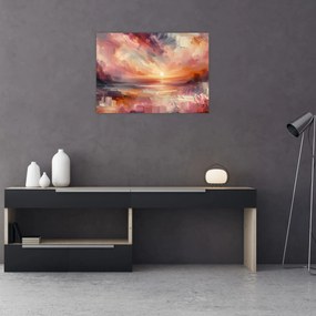 Obraz na szkle - Malowane zorze (70x50 cm)