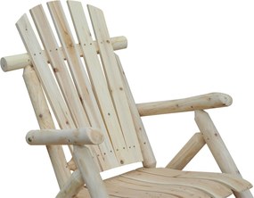 Fotel bujany krzesło na biegunach drewniane outsunny