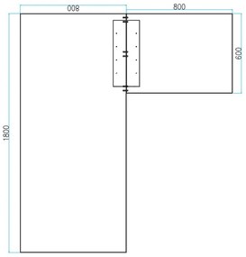 Biurko PRIMO FLEXIBLE 1800 x 1600 mm, wenge