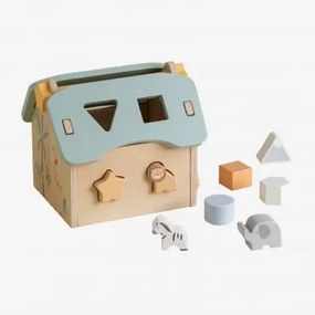 Drewniany Domek Z Dopasowywanymi Elementami Grady Kids Miel - Sklum