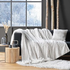 Szarobeżowy koc ze sztucznego futra 180x220 cm Alaska – douceur d'intérieur