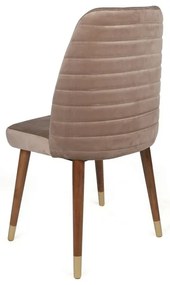 Zestaw krzeseł do jadalni Hugo Beige and Walnut, 4szt.