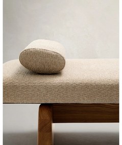 Beżowo-naturalny szezlong z tkaniny szenilowej (strona zmienna) Topaz – Kave Home