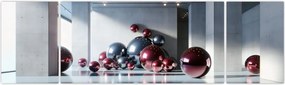 Obraz - 3D przestrzeń z kulami II. (170x50 cm)