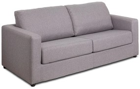 Kanapa 3-osobowa rozkładana z szarej tkaniny DONETO