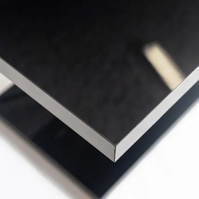 Stół Prostokątny Rozkładany CLARK 120-160 cm Czarny Połysk Glamour