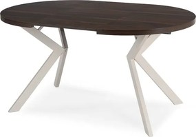 Stół Okrągły Rozkładany LUKAS 100-250 cm Orzech/Kaszmir Japandi