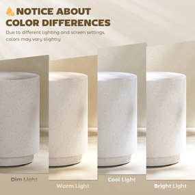 HOMCOM Stolik pomocniczy w wyglądzie betonu 37 cm x 37 cm x 43 cm Anorganiczny proszek rudny Szary