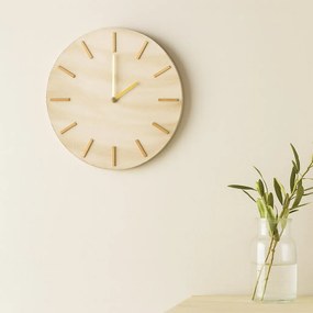 Minimalistyczny zegar ścienny SUM, wzór marmuru, Ø 30 cm