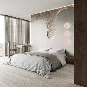 Kamienny kinkiet LED ze ściemniaczem w matowym białym kolorze Bobbin – Trio Select